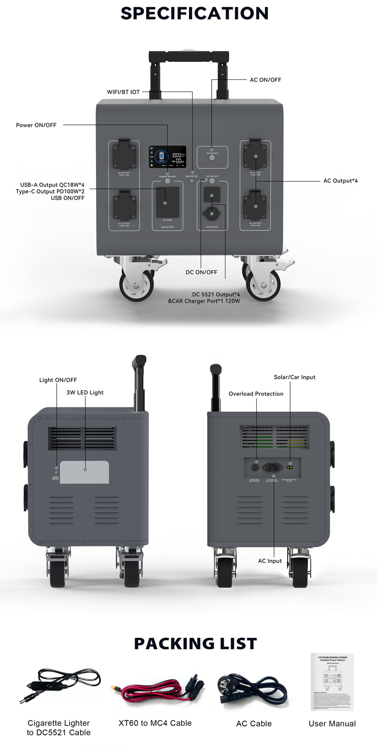 FP3000 3000W Portable Power Station